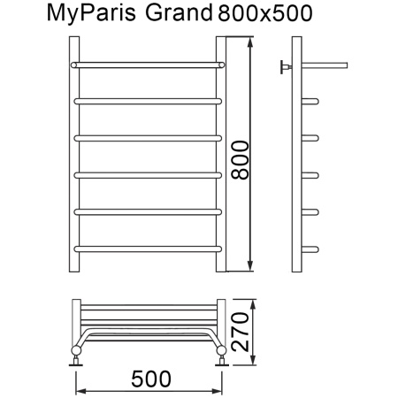 Полотенцесушитель Paris (Grand) 50х80