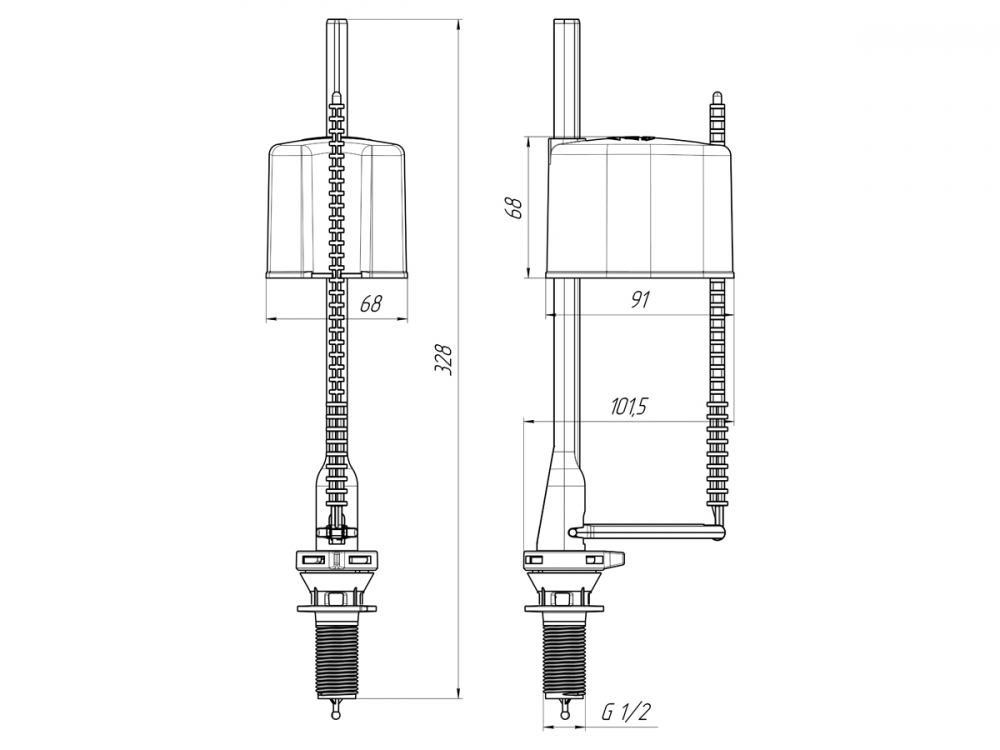 Клапан Ани WC5550 нижний