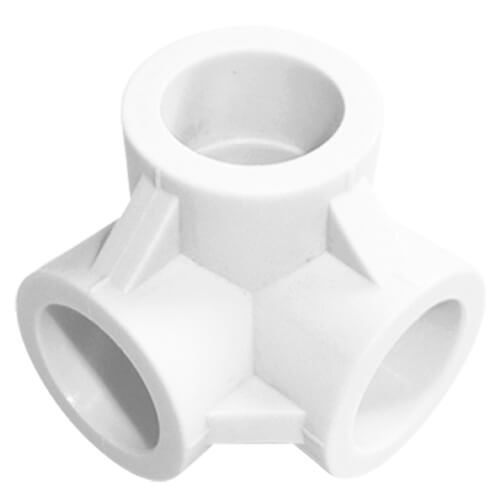 PPR Тройник D25 двухплоскостной Tebo